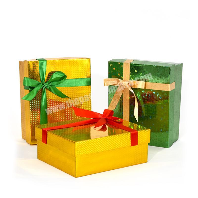 Customized Christmas Cardboard Gift Candy Box with Lid