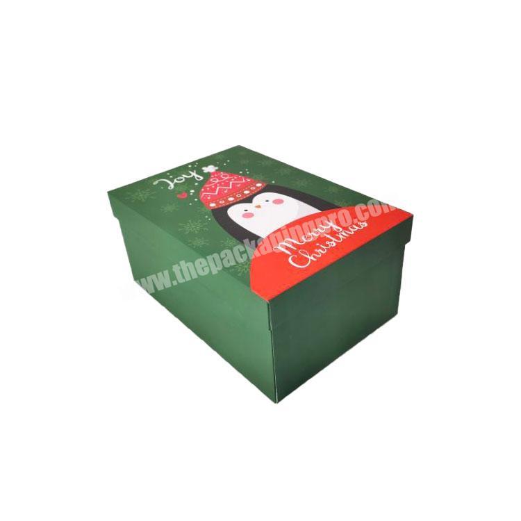 Customized Christmas Cardboard Snowman Candy Gift Packaging Storage Box with Lid
