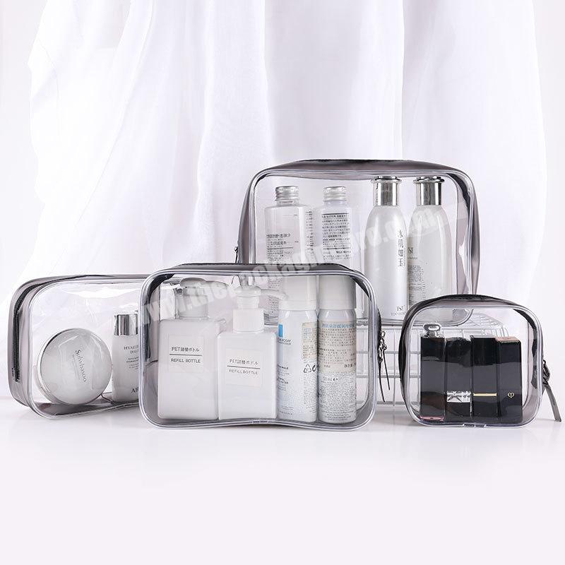 Customized clear plastic pvc bag for cosmetic travel  kit