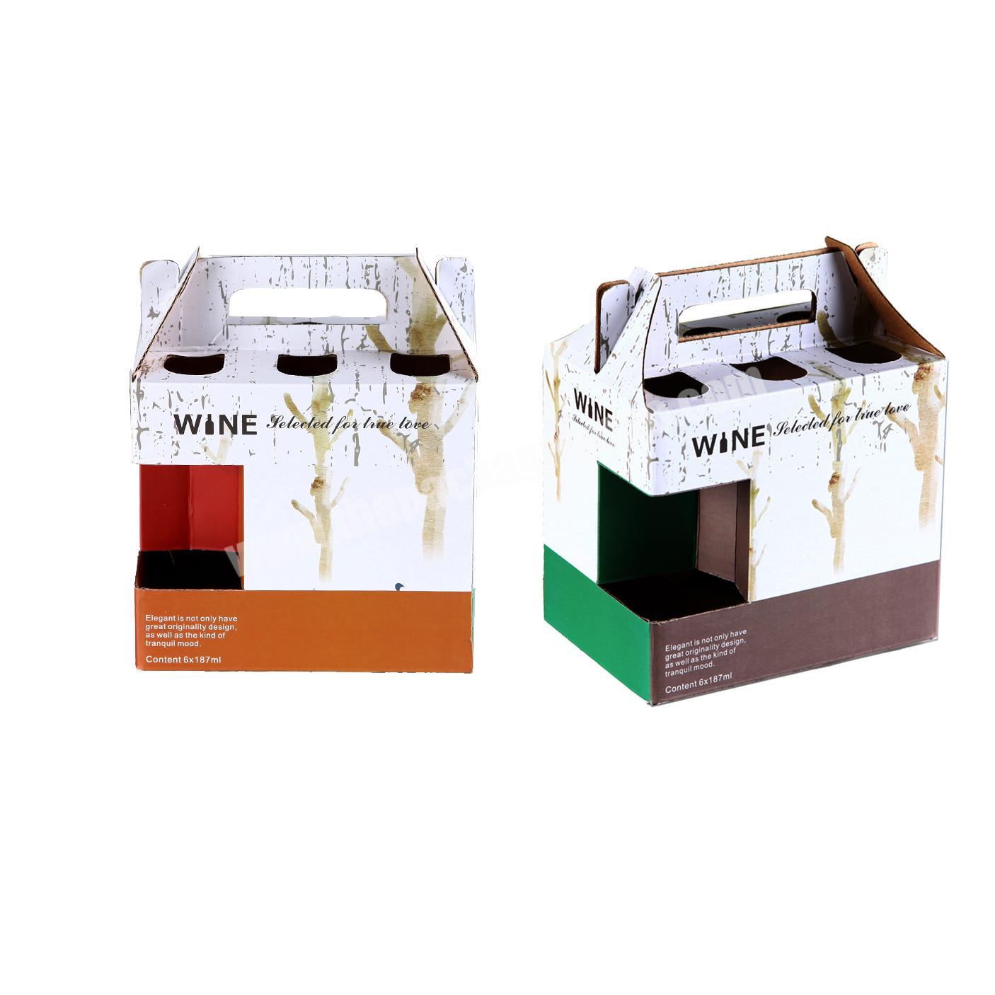 Customized color corrugated box custom print kraft mailer carton with handle
