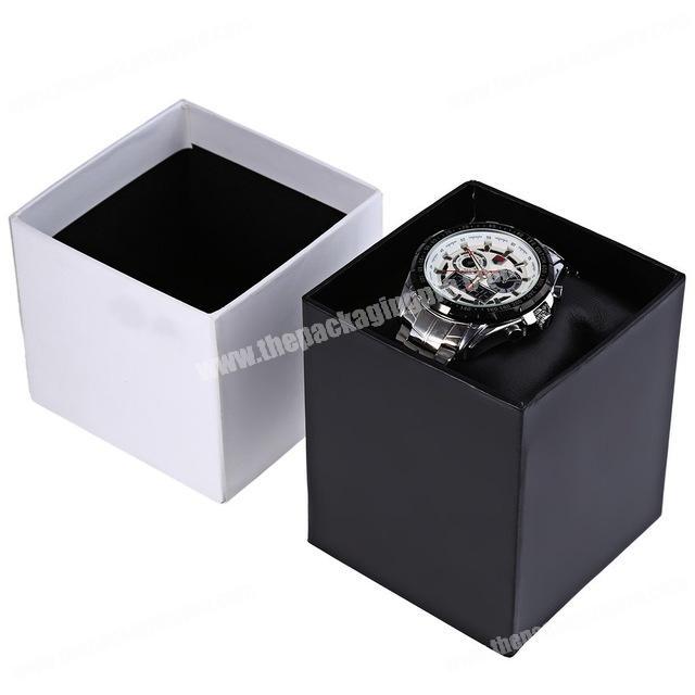 Customized Colored Black Packaging With Lid And Base Paper Gift Box for Watch