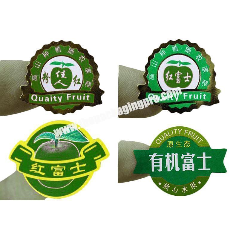 Customized Colorful Web Adhesive PrintingPackaging Fruit Sticker Product Label Stickers Custom