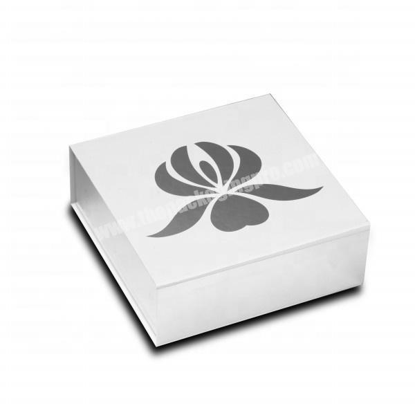 customized cosmetic box folding package  gift boxes with silver foil logo cardboard folding box