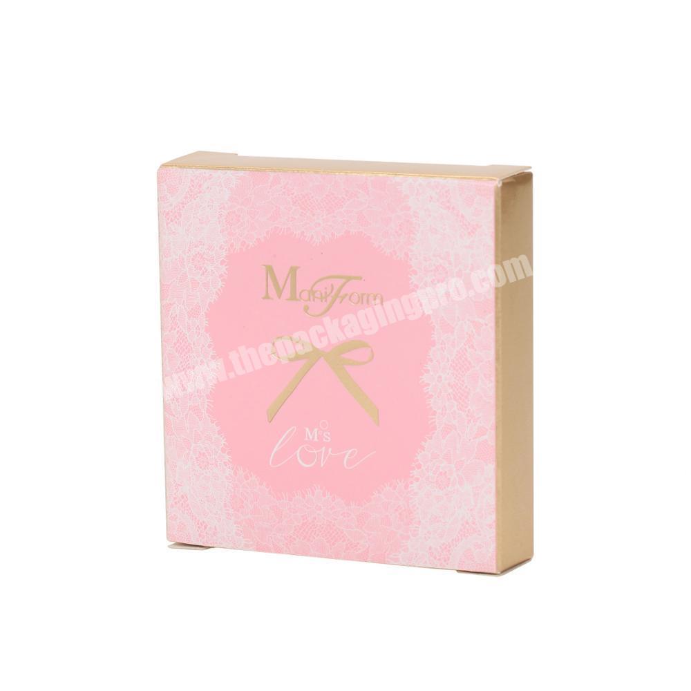 Customized Cosmetic Makeup Packaging Design Pink Cardboard Paper