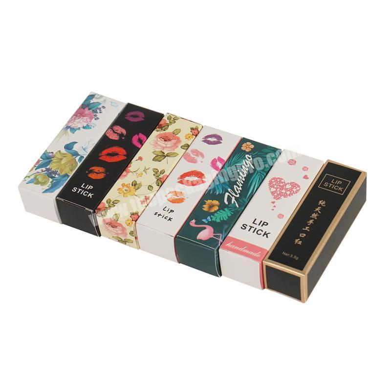 Customized Cosmetics Folding Packaging Box Lipgloss Paper Box Luxury Custom Creative Lipgloss Packaging Box With Private Label