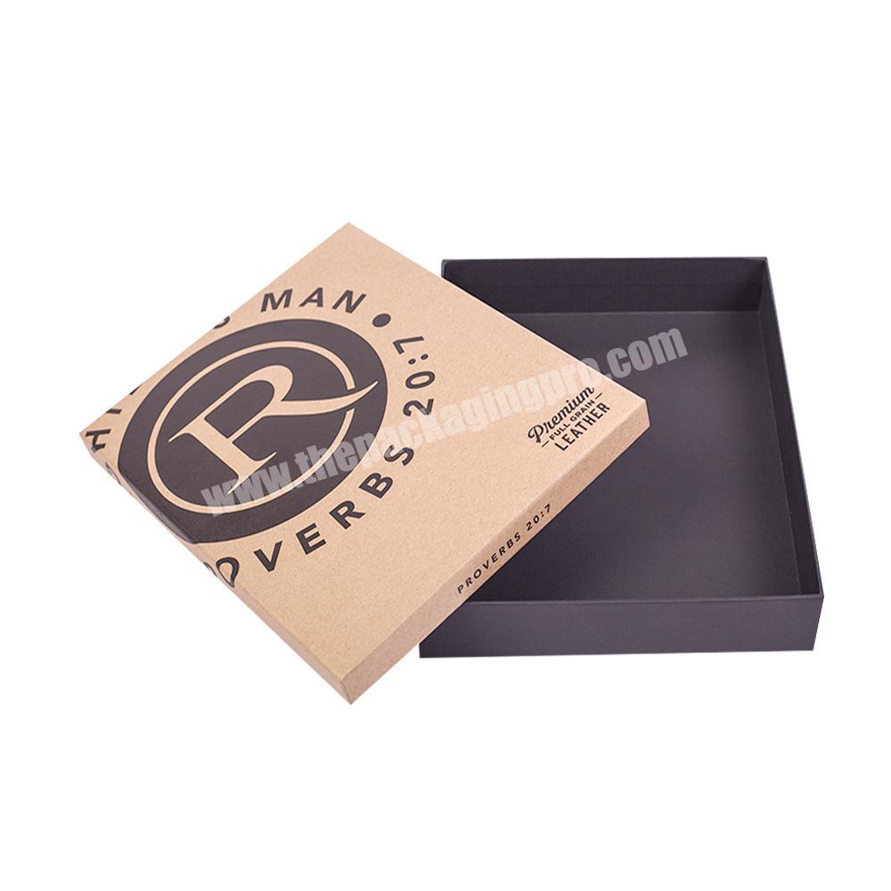 customized design garment cardboard kraft packaging flat packed boxes clothing