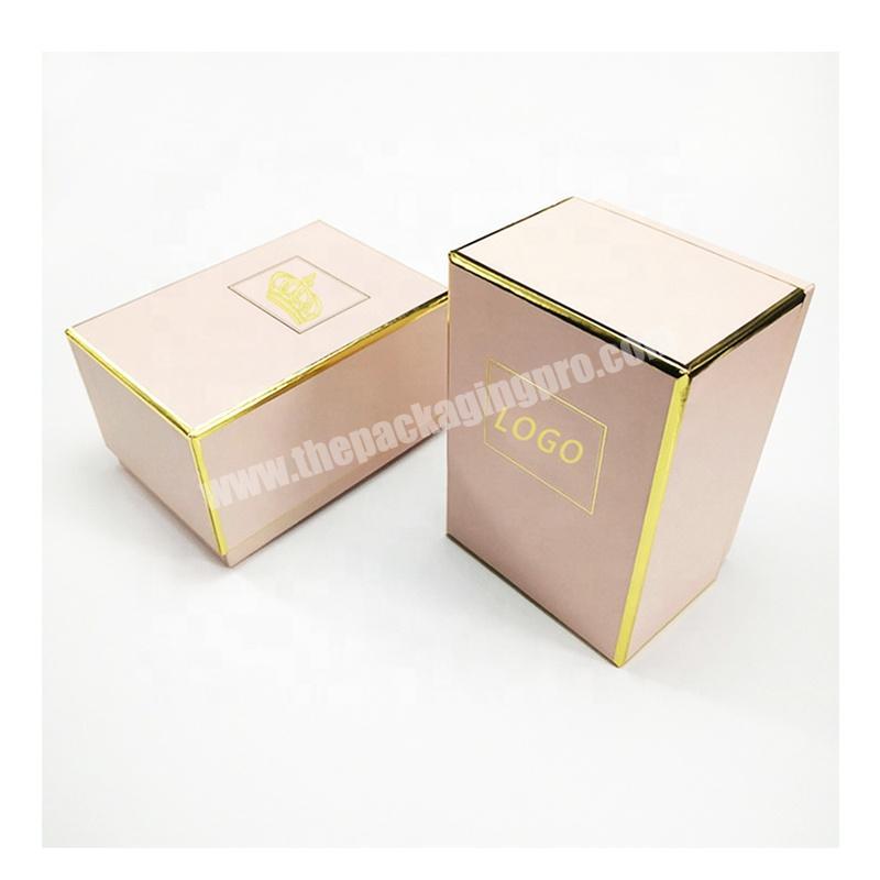 Customized Design Luxury Cardboard Scented Candle Gift Box Glass Bottle Packaging Box With Lid