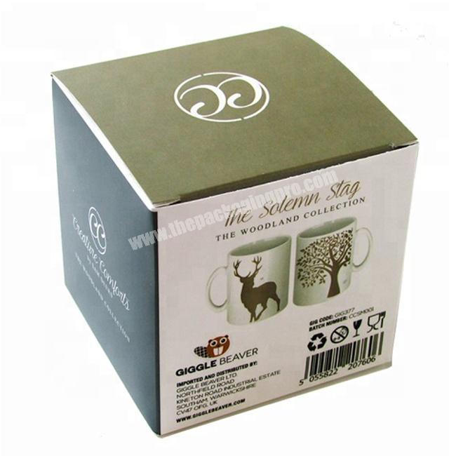 Customized design paper mug box packaging,custom 300g cardboard coffee mug box