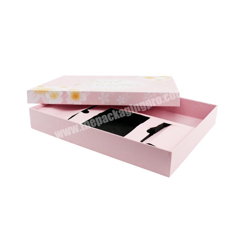 Customized Elegant and generous pink love romantic female Valentine's day cardboard gift box packaging