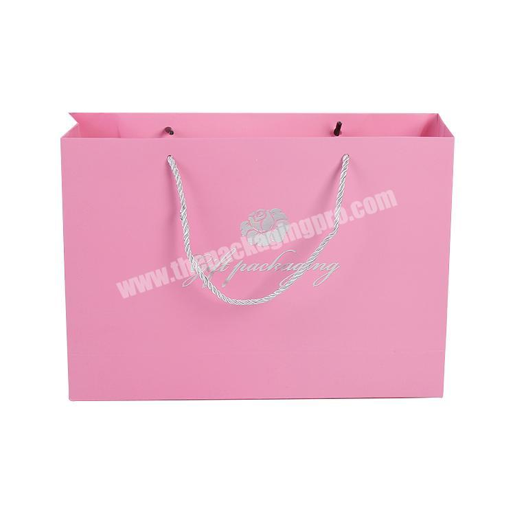 customized foil logo gift shopping paper bag packaging bag for clothes