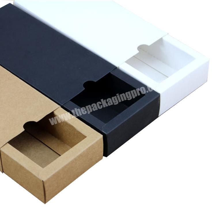 Customized Foldable Drawer Ivory Kraft Paper Packaging Box