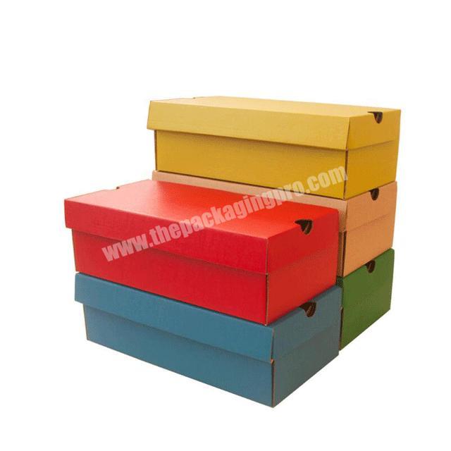 Customized Folding Corrugated Sneakers Ladies Cardboard Paper Foldable Shoe Box