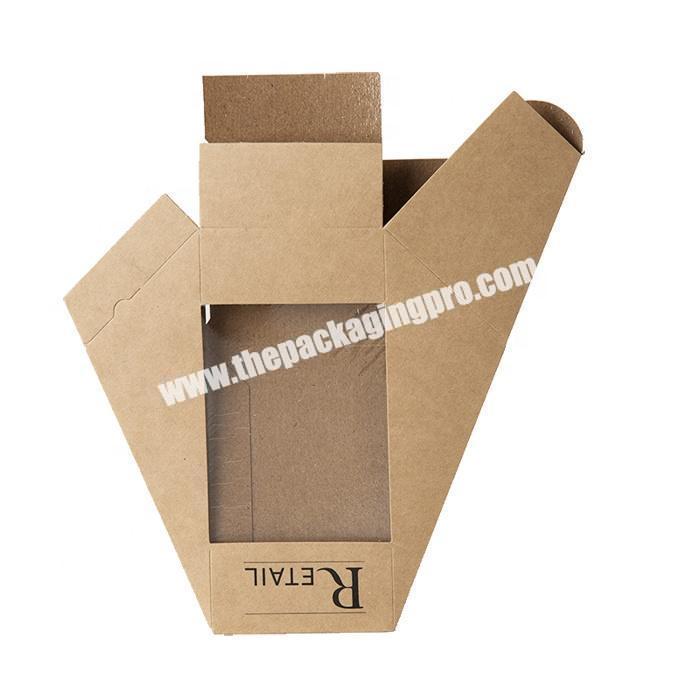 Customized folding kraft paper sandwich packaging box with window