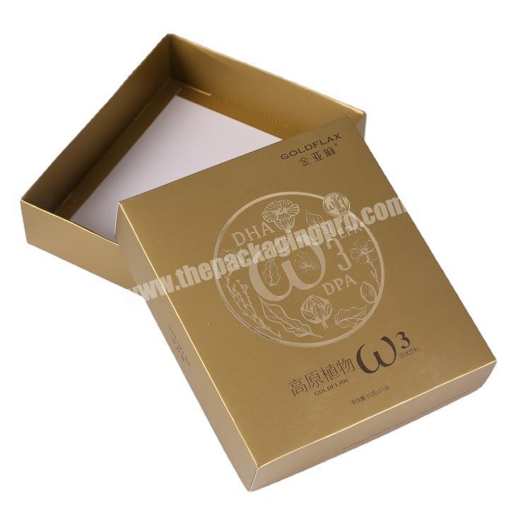 Customized Folding Packaging Box Gold Lifting Cover Gift Packaging Box UV Printing Soap Candle Packaging Box