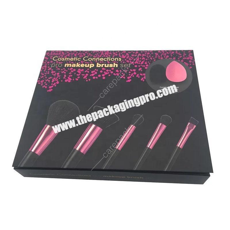 Customized Gift Logo Easy  Makeup Brushes Set Packaging Empty Cosmetic Box for Make Up