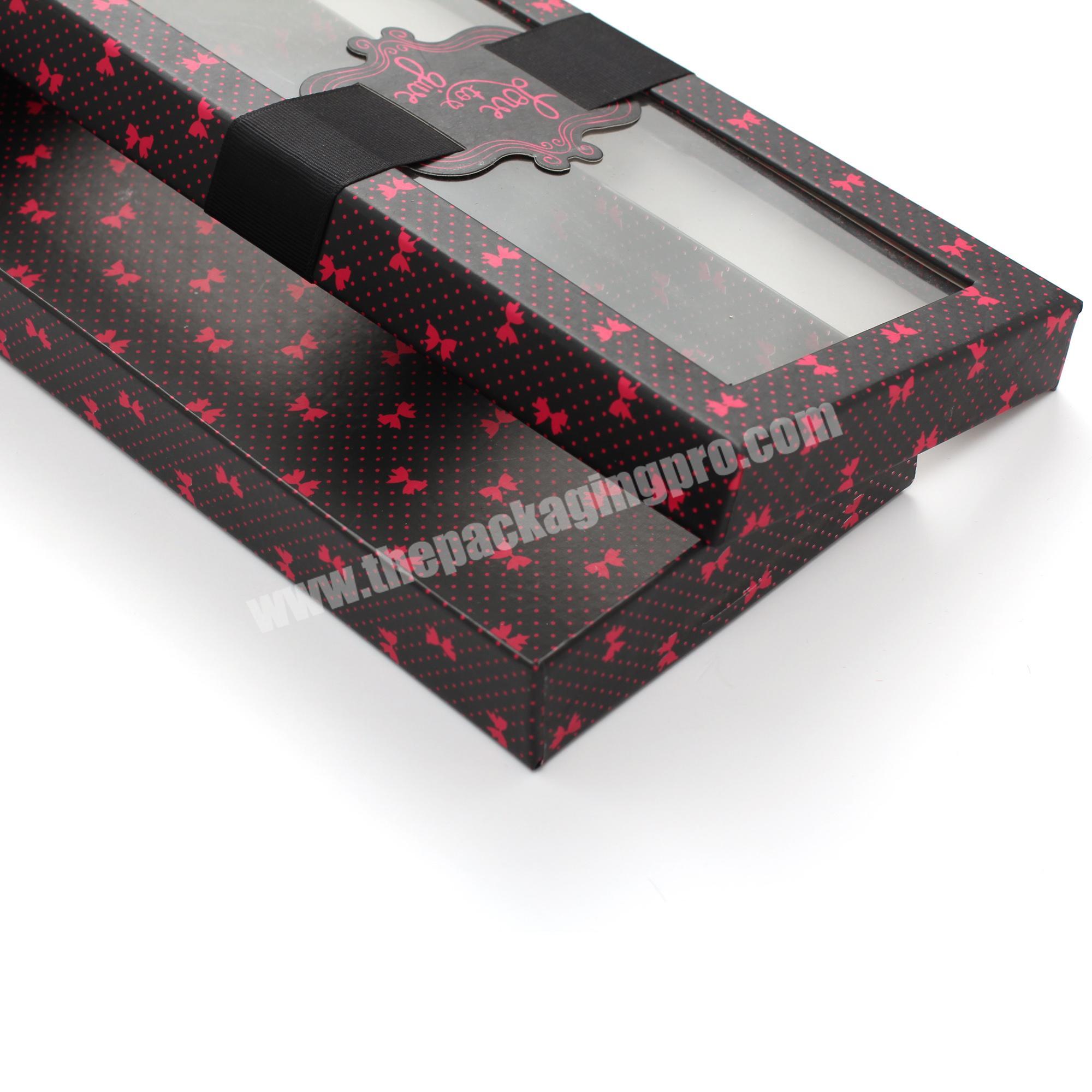 Customized Gift Paper Packaging Box With Clear Cover