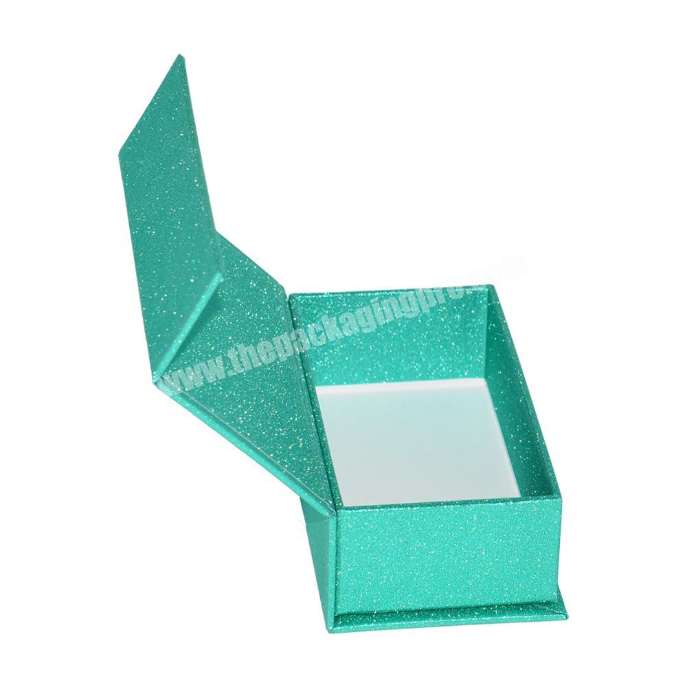 Customized glitter folding hair extension paper packaging box with magnetic closure for wig hair extension