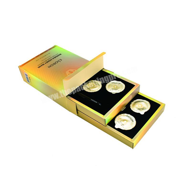 Customized Gold Logo Cosmetic Base And Lid Box Custom Luxury Paper Packaging Gift Box With Logo For Gifts