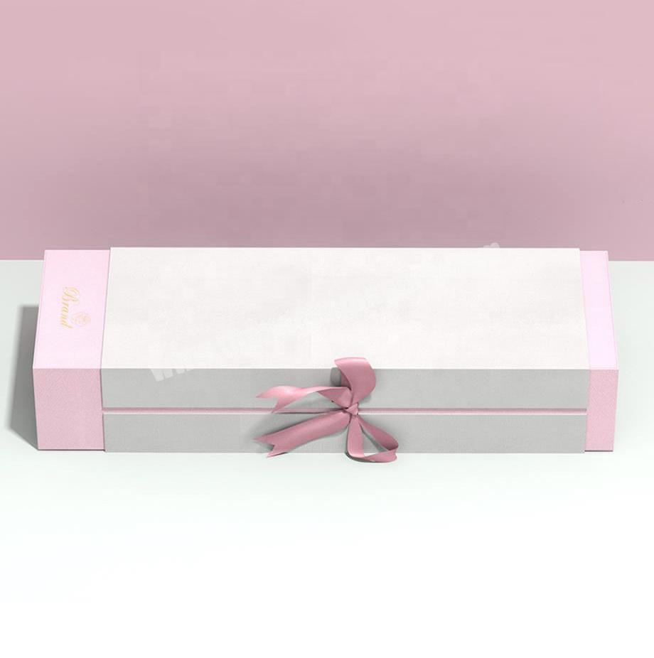 Customized Half Open Gift Box Packaging WIth Bowknot For Gift Flower