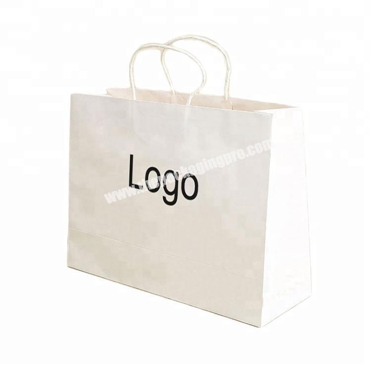 Customized hand printed craft paper bag for clothes packing