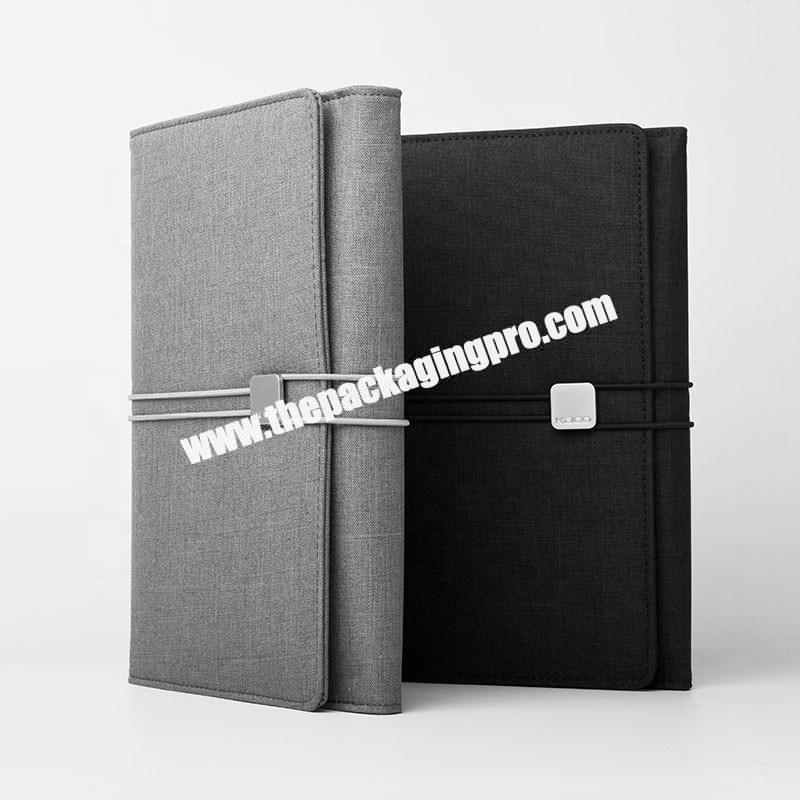 Customized Hardcover Back Pocket Agenda Business Office 365 Diary Planner Linen cover A5 Travelers Notebook With Pen Holder