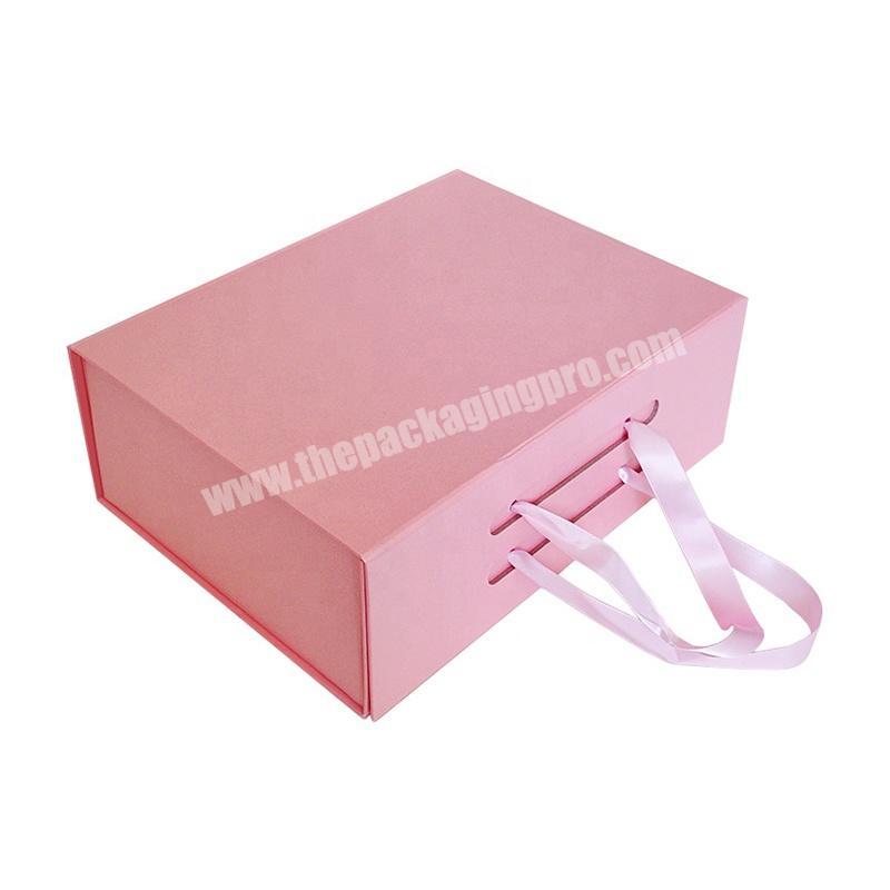 Customized High Quality Folding Magnetic Cardboard Paper Clothing Box For Wedding Dress