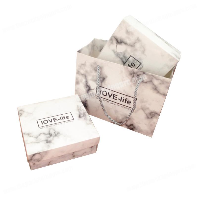Customized High Quality Recyclable Marble Pattern Printing Paper Gift Box