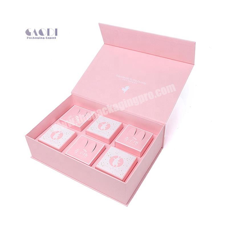 Customized High Quality Shaped Tray Insert Hard Paper Cardboard Magnetic Gift Set Packing Box For Skincare
