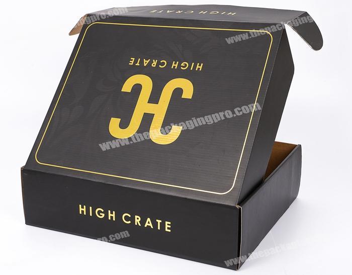 Customized Hot Stamping Logo Recycled Folding Cardboard Corrugated Shipping Boxes Wholesale