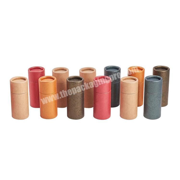 Customized Kraft Kraft Tubes cylinder box 6 Colors of Kraft Paper Containers for Tea Coffee or Crafts