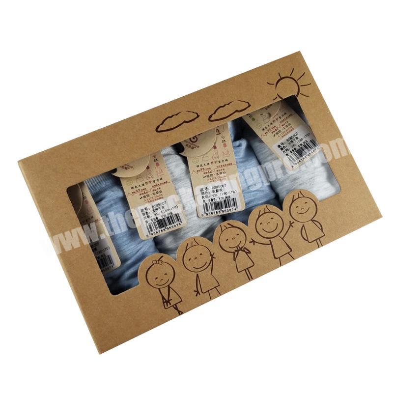 Customized kraft paper beauty packaging brown gift box