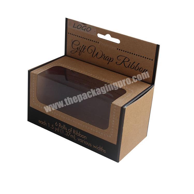 Customized kraft paper packaging box with clear window