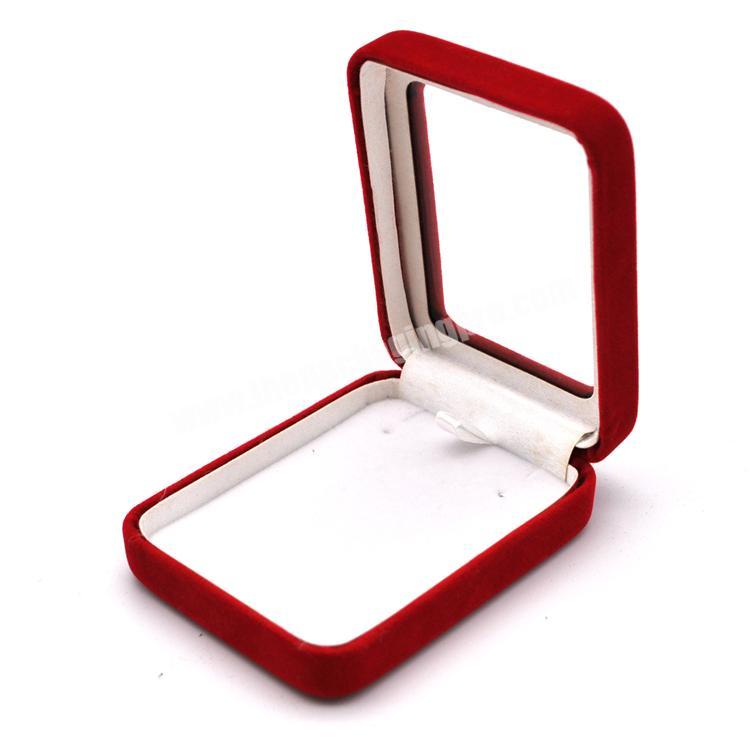 Customized logo and size jewelry pendant PVC window jewelry box with ribbon