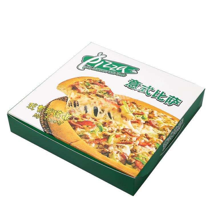 Customized logo boxed pizza carton for pizza packaging