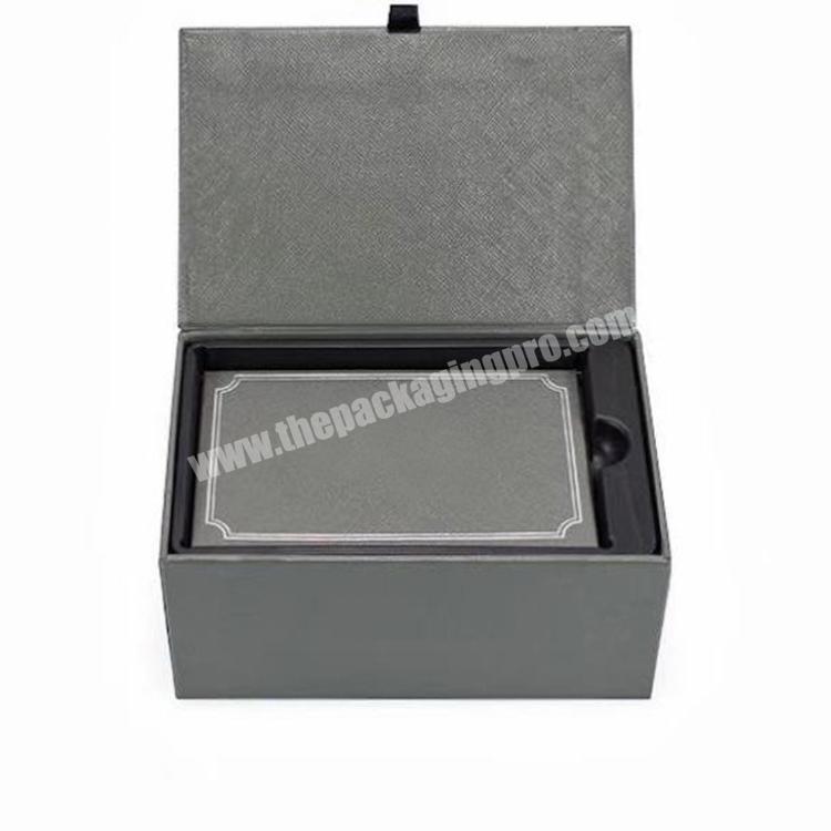 Customized Logo Cardboard Gift Boxes Magnetic Paper Storage Box Flip Lid Gift Card Box With Insert For Gift Packaging