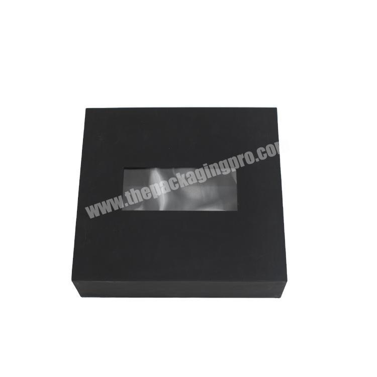 Customized Logo Cardboard Lid and Base Cosmetic Wig Hair Packaging Box with Luxury Satin Inlay