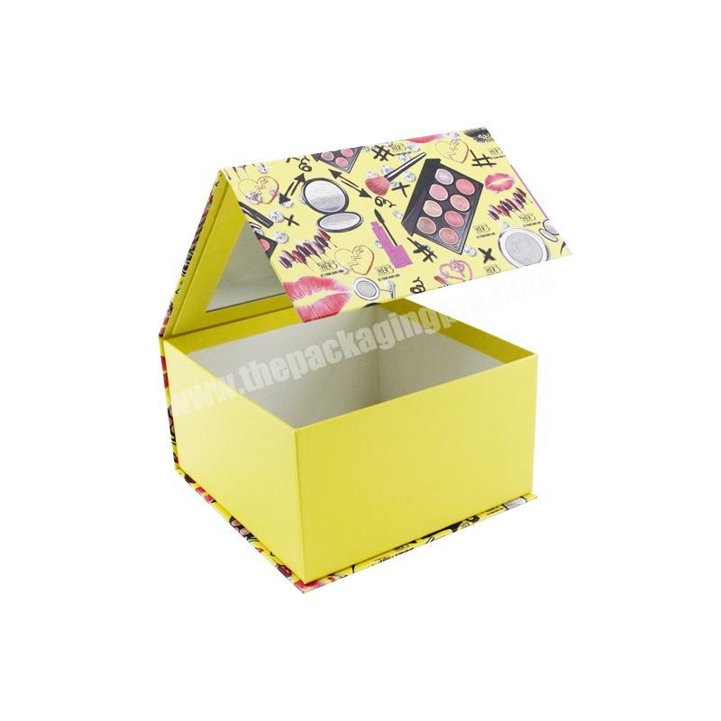 Customized logo colorful clamshell rigid cardboard gift box packaging paper boxes