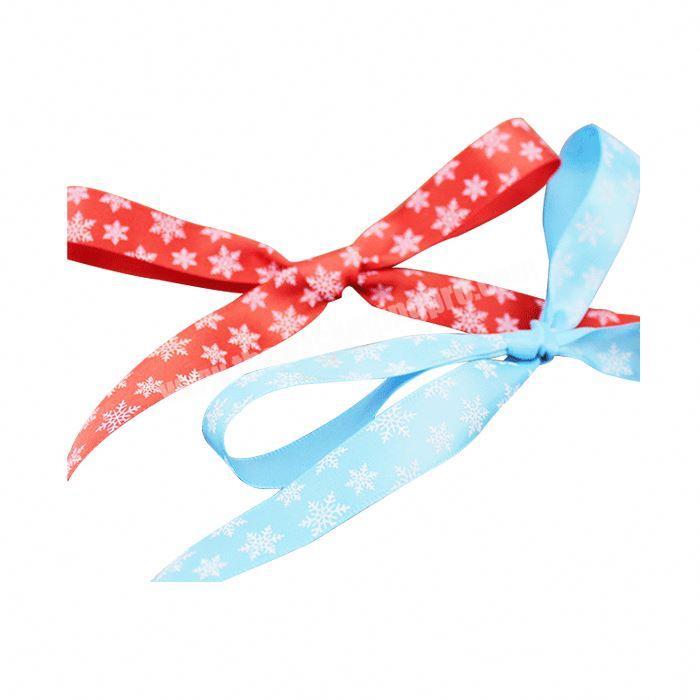 Customized Logo Flower Printed Branded Satin Ribbon