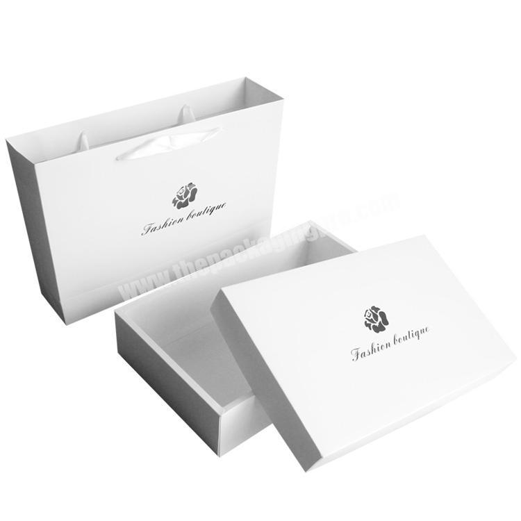 customized logo foldable white cardboard box with lid packing box for shirt