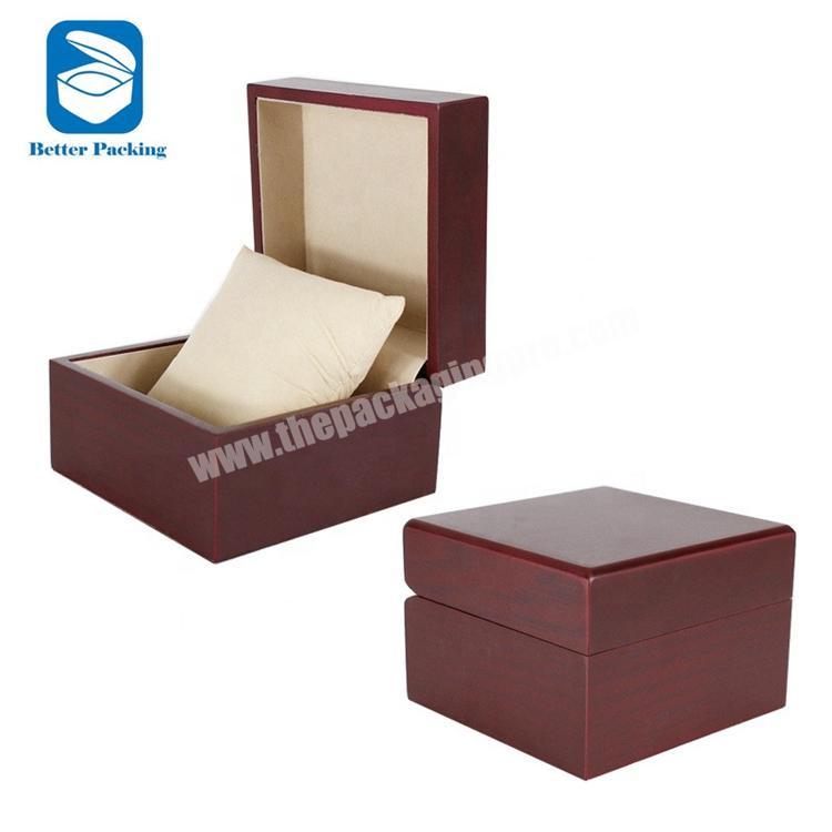 Customized Logo packaging Box And Size Luxury Wooden package Box jewelry With Case Display