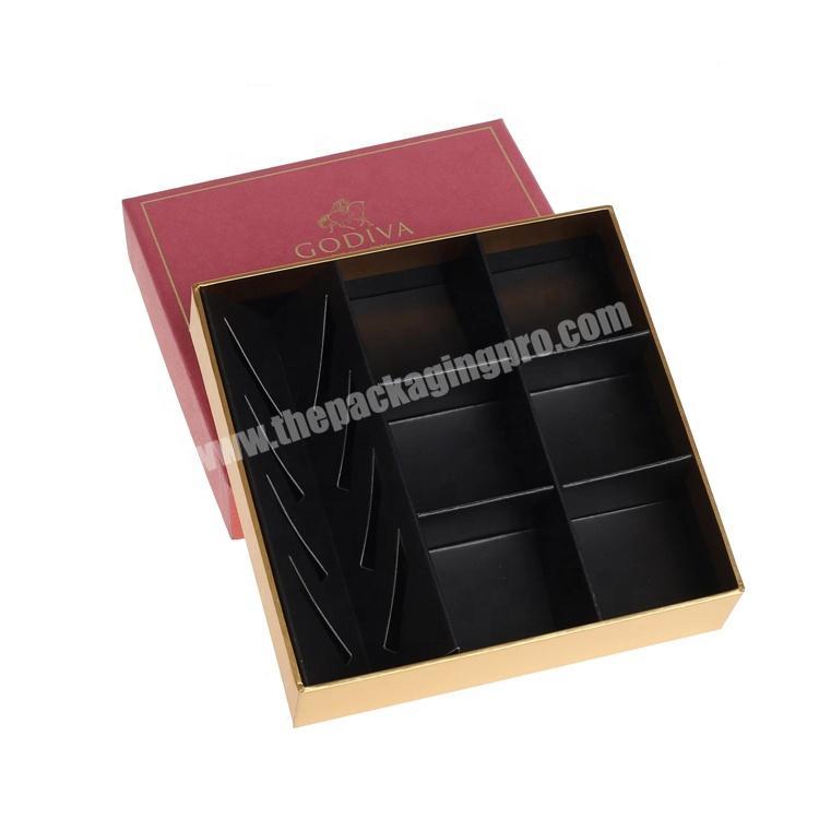 Customized Logo Printed Luxury Lid and Base Chocolate Packaging Box