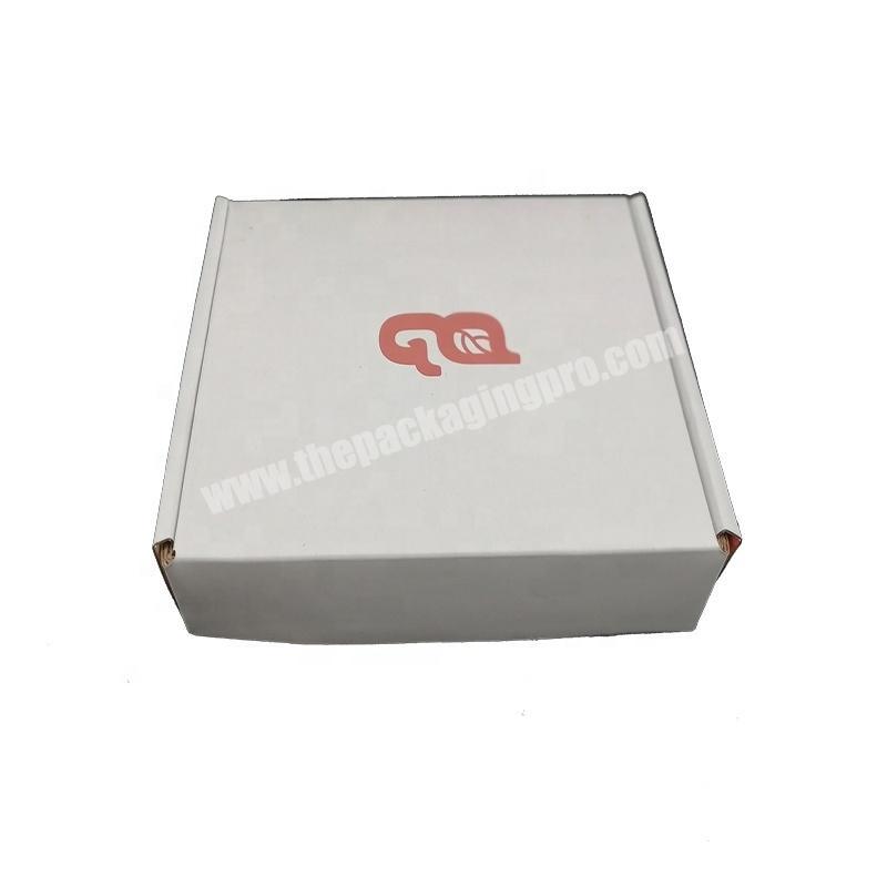 Customized Logo Printing CCNB Laminated Corrugated Cardboard Cartons Glossy White Mail Foldable Paper Shoe Boxes Packaging