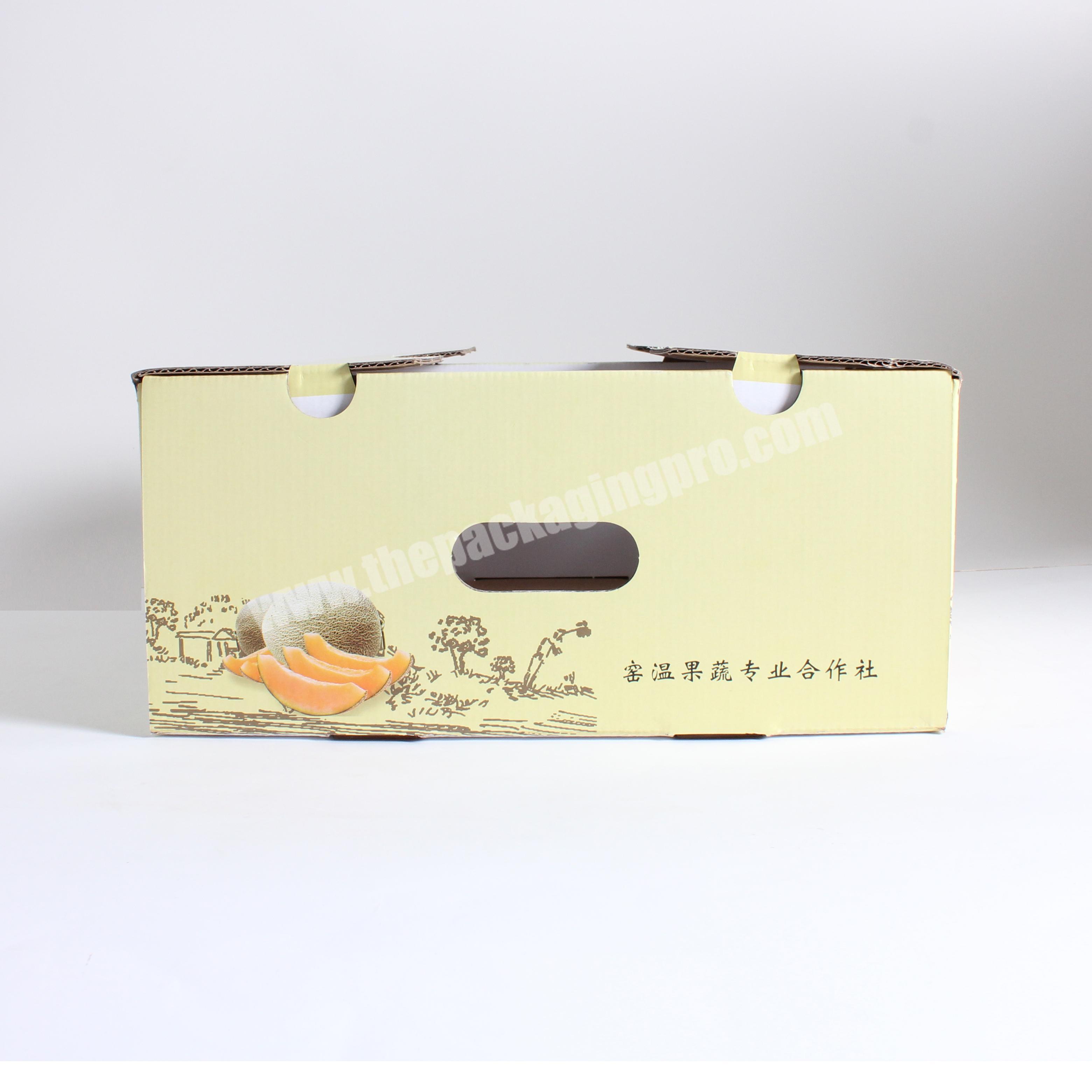 Customized Logo printing corrugated watermelon packing box carton fruit packaging box