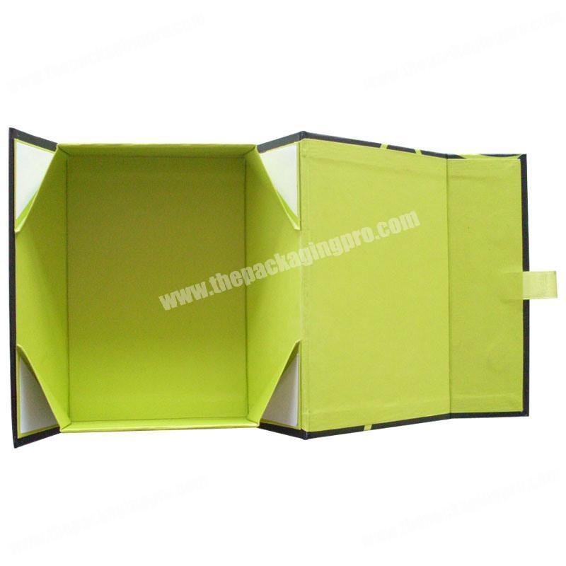 Customized Logo Printing High Quality Cardboard Flip Top Magnetic Closure Foldable Clothing  Shipping Box Packaging