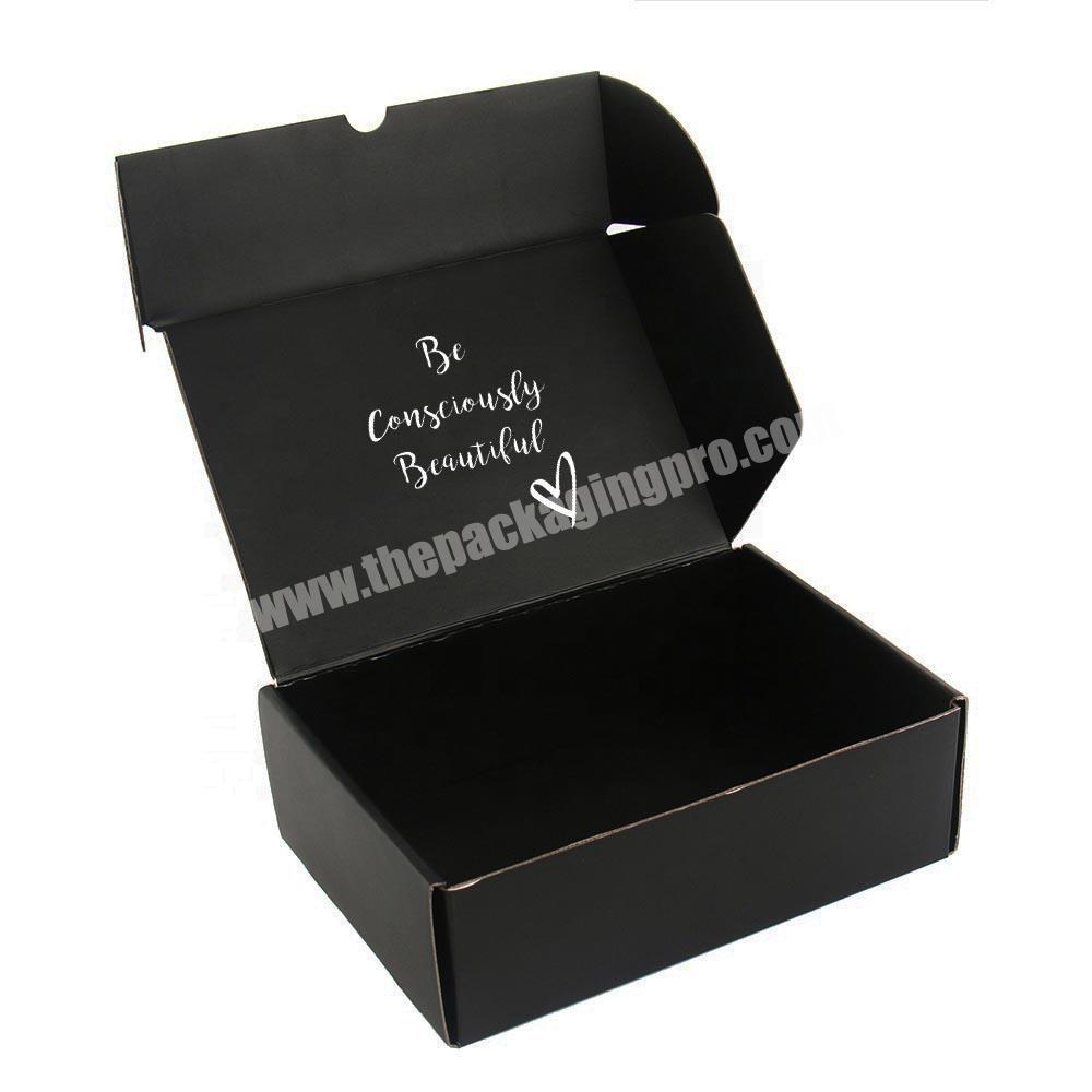 Customized logo printing perfume packaging box black shipping corrugated cardboard mailer box for personal care