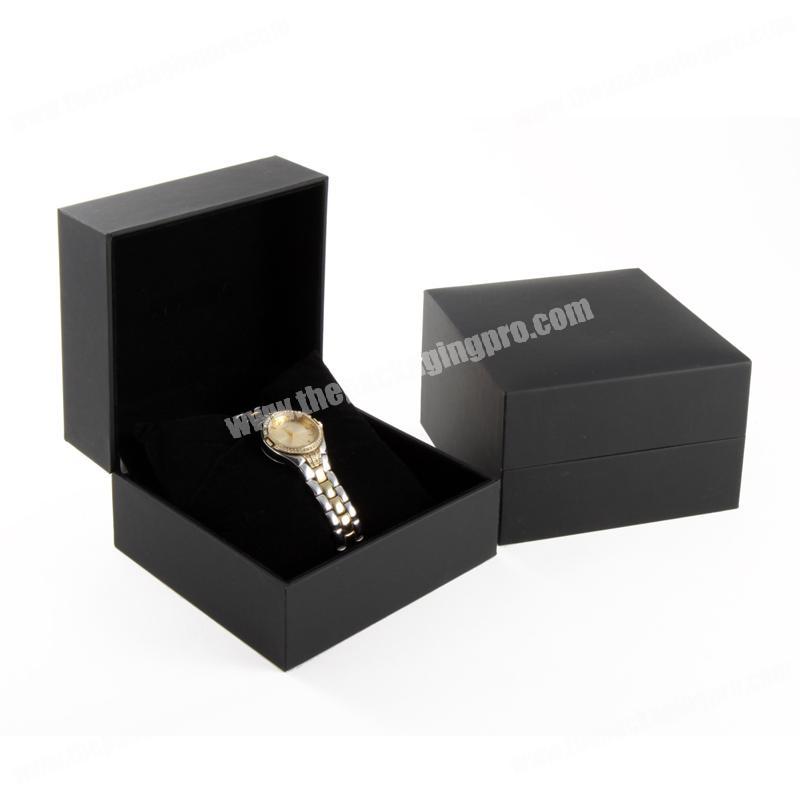 Customized Logo Recyclable Cardboard Luxury Soft Touch Paper Watch Gift Box Packaging