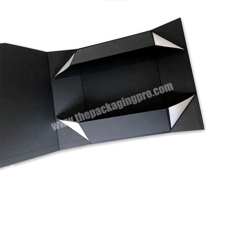Customized Logo Rigid Cardboard Paper Box Black gift  Box