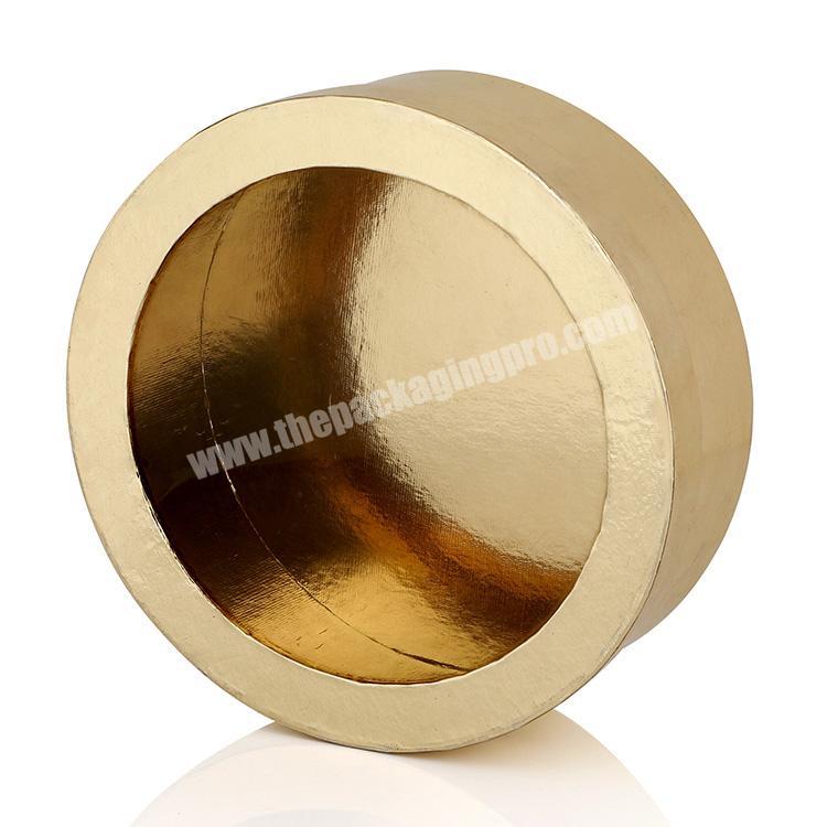 Customized Logo Round Gold Card Paper Packaging Cardboard Boxes