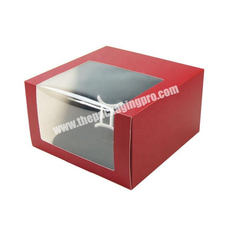 Customized Logo Square Paper Cardboard Display Baseball Cap Hat Box With Clear Window Foldable Gift Box With PVC Window