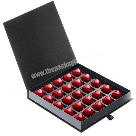 Customized Logo Top Quality Rectangular Truffles Sweet Snack Chocolate Display Paper Box With Inner Tray Factory 2020